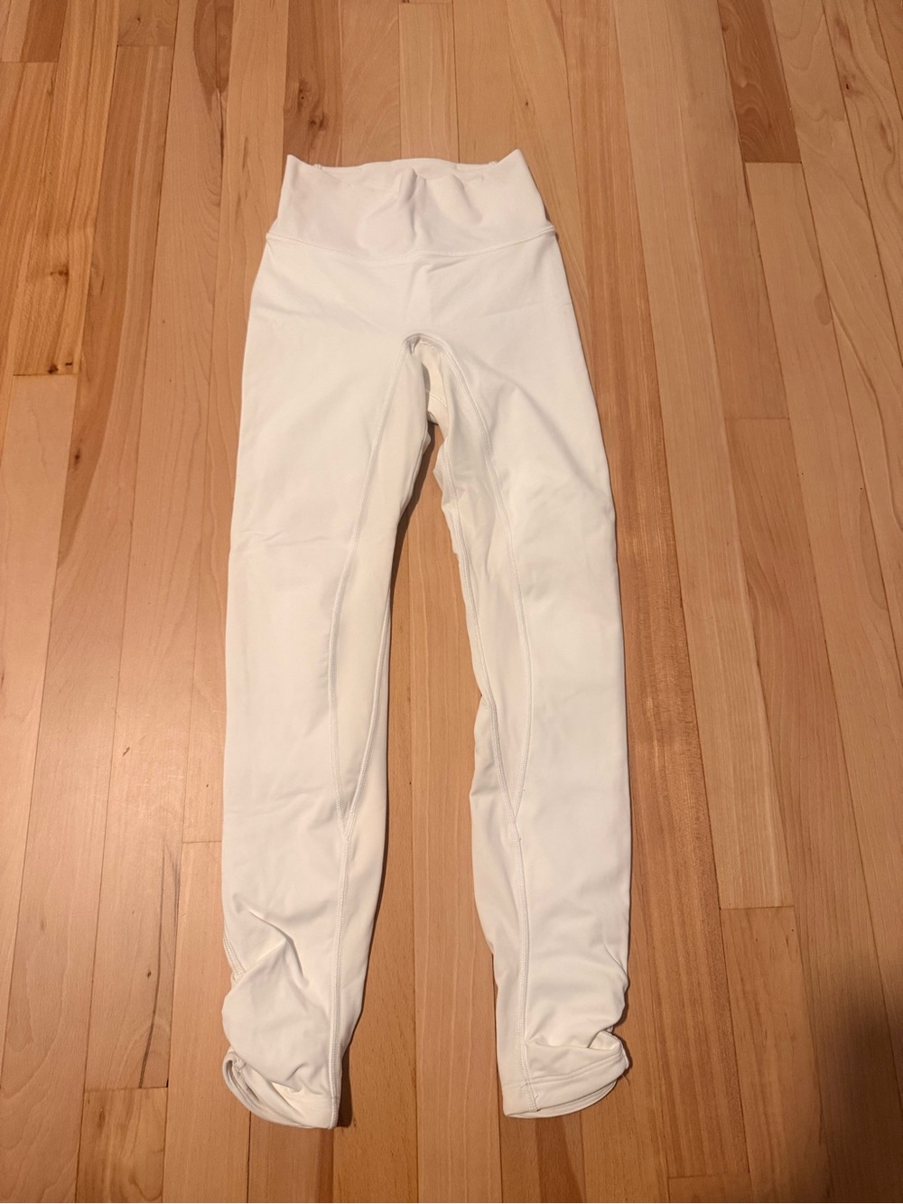 Lululemon White High-Waisted Performance Leggings